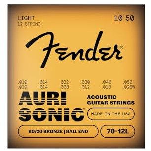 Fender® »80/20 BRONZE WOUND ACOUSTIC 12-STRING« Corde per Chitarra Acustica - 12-Corde - BALL END - 010/050
