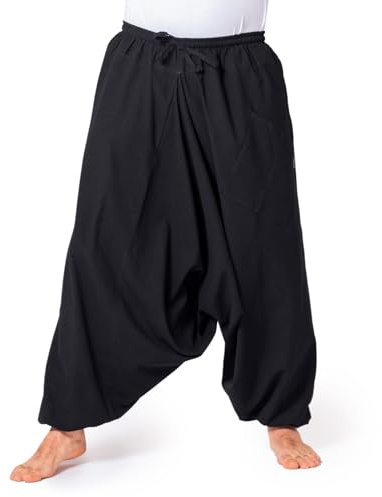 PANASIAM Aladin Pants Cotton 'Nature', Black, L