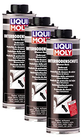 3X LIQUI Moly 6112 Unterbodenschutz Bitumen schwarz Dose Unterboden-Schutz 1L