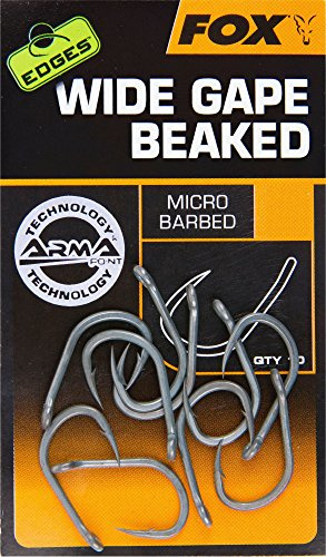 Fox Edges Armapoint Wide Gape Beaked Hooks - 10 Carp Fishing Hooks for Carp Fishing Boilie Hooks Size 2