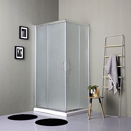 Cabina doccia 100x80 cm satinata con apertura bilaterale angolare e scorrevole | Giada