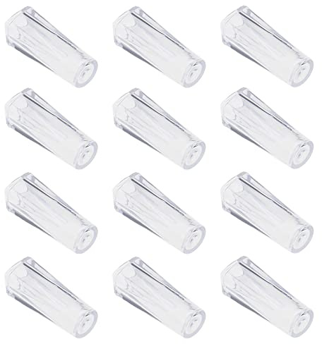 ECSiNG 12PCS Pull Cord Nappa Tranparent Plastica Coulisse Manopole Riparazione Tirare Estremità per Persiane Tirare Cordoni Romani Tonalità Tenda Decorazione