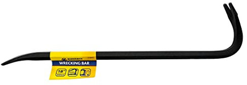 18 Wrecking Bar - Crow Nail Lever, Steel Swan Neck, Builders DIY Tool | Strong Arm, 18 Inch, Nail Floorboard, Board Puller | Lifter Lever, Pry Pull, Multi Purpose