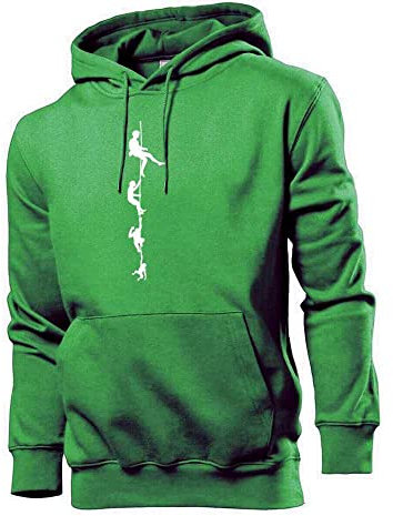Generisch Evolution Kletterseil Männer Hoodie Sweatshirt Grün 3XL