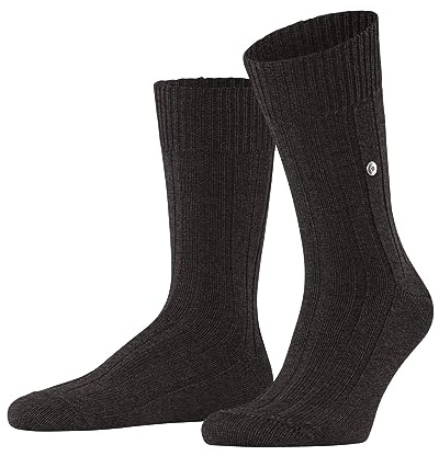Burlington Herrstrumpor Dover ny ull enfärgad 1 par, brun (brun melange 5166), 40–46, Brun (Brown Melange 5166), 40-46 EU