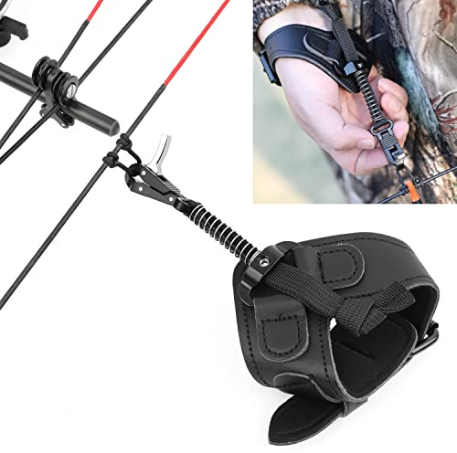 surwolf Déclencheur pour Arc à poulies,Compound Release Aid,Dragonne Ajustable pour Chasse à l'arc à poulies RH&LH (K3)