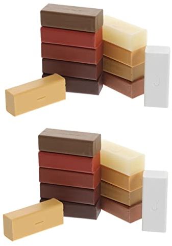 DOITOOL 2sätze Bodenreparatur-wachsset Für Holzböden Teiliges Reparaturset Zur Kratzerentfernung Füllung Von Schraubenlöchern Und Rissabdeckung Für Laminat Und Holzoberflächen