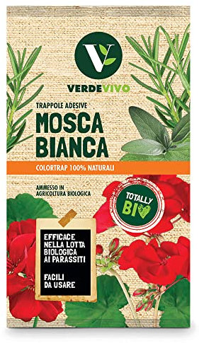 VERDE VIVO Trappola adesiva cromotropica per mosche bianche, scatola da