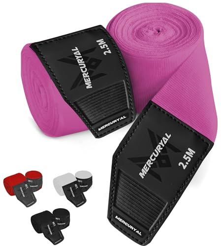 MERCURYAL Premium 4m Boxbandagen mit Daumenschlaufe - Bandagen Boxen - Boxbandagen Herren - Box Bandagen - Boxing Wraps - Boxbandage Hand für Boxen Kickboxen,MMA Boxen Muay Thai