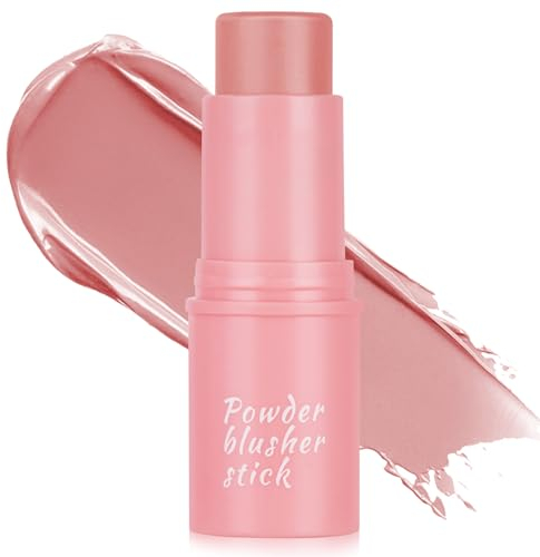 Barra de rubor en crema 3 en 1, barra de contorno en crema para mejillas, labios, ojos, larga duración, impermeable, ligero, colorete hidratante y mezclable para mujeres y niñas, maquillaje de