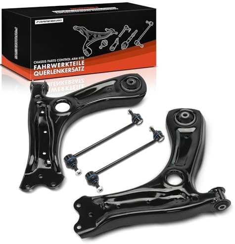 Frankberg 2x Querlenker + 2x Koppelstange Vorne Replace# 6R0407152F | Kompatibel mit A1 8X1 8XK 1.0L-2.0L 2010-2018 Ibiza IV 6J5 6P1 1.2L-2.0L 2008-2017