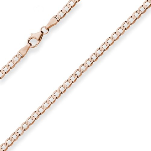 3,3mm Panzerkette weit Goldkette Collier Halskette aus 585 Gold Rotgold 55cm