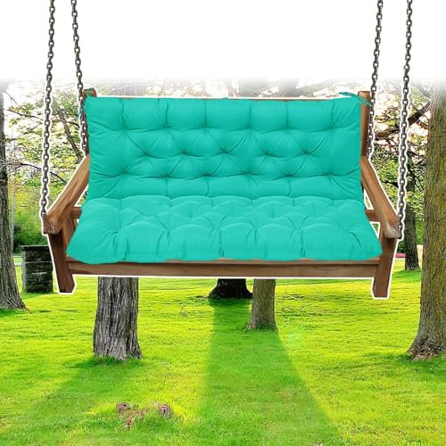DLLDLGG 2-3 Seat Swing Replacement Cushion, Outdoor Bench Cushions with Backrest Thicken 4, Patio Furniture Garden Porch Loveseat Glider Pad, Premium Comfortable Fill Tufted