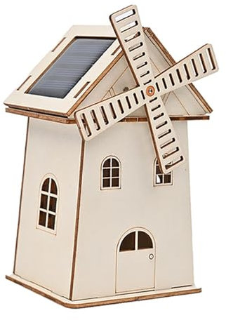 MagiDeal Science Experiment Kit Science Craft Model Building Kit 3d Bauspielzeug Solarenergie Windmühle Haus für Jungen Mädchen Geschenke