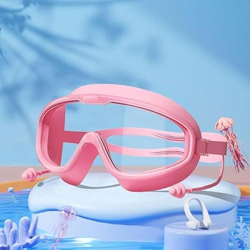 Xihongshi HD Children's Large Frame Waterproof and Anti-fog Swimming Goggles, Kids Goggles for Swimming 6-14
