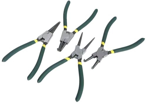 Muteitt Snap Ring Pliers Set, 4 Pcs Internal/external Circlip Pliers Kit, Precision Spring Loaded Pliers for Ring Remover Retaining and Remove Hoses, Gaskets