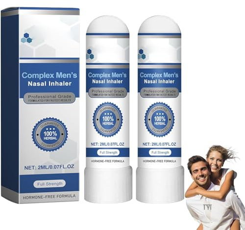 Inhalador nasal Complex para hombres, inhalador nasal natural en barra, restaura la energía y la vitalidad, brinda comodidad diaria (2PCS)