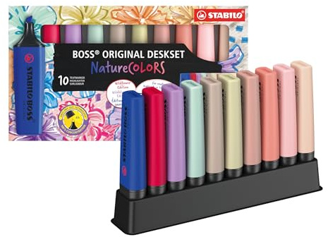 STABILO - Textmarker - BOSS ORIGINAL NatureCOLORS Wildflower - 10er Tischset