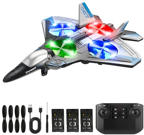 RC Plane Toy for Kids 3-12 Year Old, Remote Control Plane RC Aeroplane Toys Gifts for Boys Birthday Presents, Controlled Aircraft Airplanes Toys for Adult