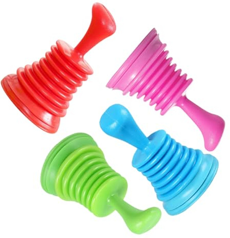 Ciieeo 4 Pezzi Sturalavandini in PVC Resistente Sturalavandino e Antistrappo per Cucina e Bagno Pulizia Tubature Facile e Veloce con Alta Pressione Colore Casuale