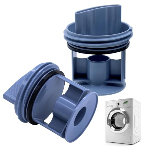 2 Stück Flusensieb iq700,Flusensieb Waschmaschine 00647920 Für Waschmaschine Und Waschtrockner Ersatzteil Fusselsieb Passend Für Bosch Neff Constructa 605010 647920 Filtersieb(Blau)