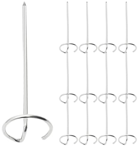 Uonlytech Brochettes en Acier Inoxydable 12 Pièces, Brochettes Verticales pour Barbecue et Friteuse à Air, Accessoires de Grillades Résistants pour Viande, Légumes et Fruits de Mer