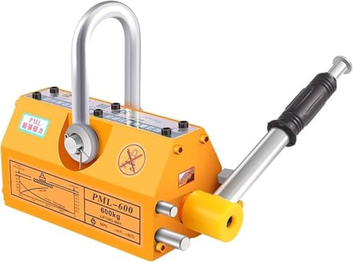Industrial Permanent Magnetic Lifter with Quick Release, Heavy Duty Lifting Magnet for Hoist, Shop Crane, Steel Plate, Round Bar