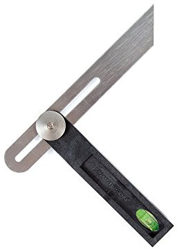 Swanson Tool Co TS150 8 inch Sliding T-Bevel with Stainless Steel Rule, Bubble Vial, Composite Handle and Brass Fittings