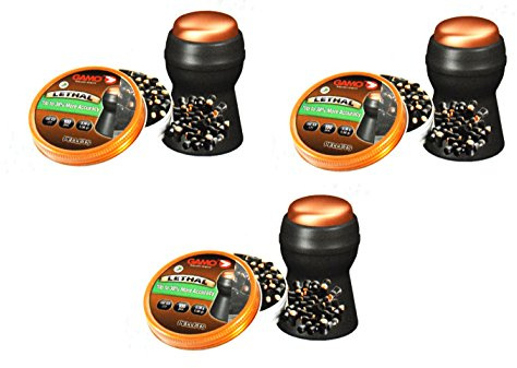 Outletdelocio. 3 latas de 100 perdigones Gamo Lethal 4,5mm. Modelo 322740. Alta precisión
