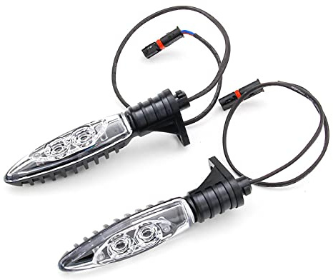 SKUNTUGUANG 1 Pair Motorcycle Front LED Turn Signal Light For R1200GS R1200R S1000RR F800GS F800R K1300S G450X F800ST R nine T Blinker Indicator Light