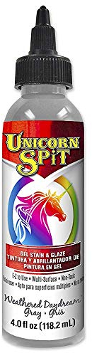 Unicorn SPiT Weathered Daydream Gel Stain and Glaze, Water Based Grey Coloured Formula for Woodworking, DIY Crafts or Furniture Projects,118ml