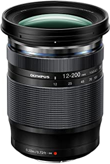 Olympus M.Zuiko Digital ED 12-200mm F3.5-6.3 lens, universal zoom, suitable for all MFT cameras (Olympus OM-D & PEN models, Panasonic G-series), black