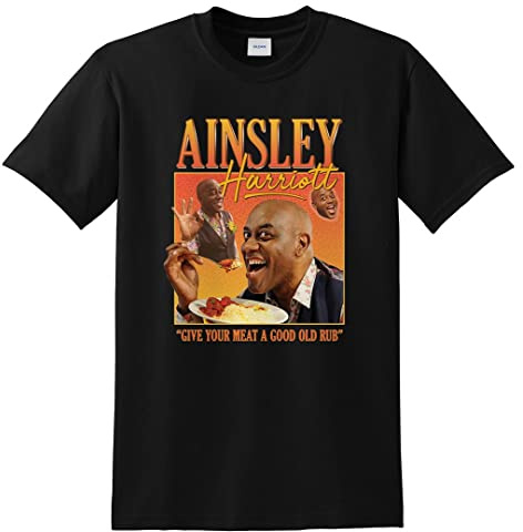 Sanfran Clothing Ainsley Harriott Homage Funny UK Gift TV Fan 90's Cook Legend Meme T-Shirt