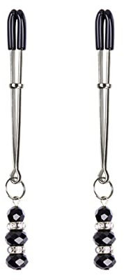 Einstellbar Nippelklemmen SM Fetisch Sexspielzeug Brustwarzen,Bondage Verstellbar Nipple Clamps für Paare Sex-Spielzeug für Frauen und Männer/Silber-2 Stück