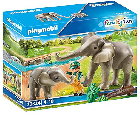 PLAYMOBIL 70324 Elefanten im Freigehege, ab 4 Jahren