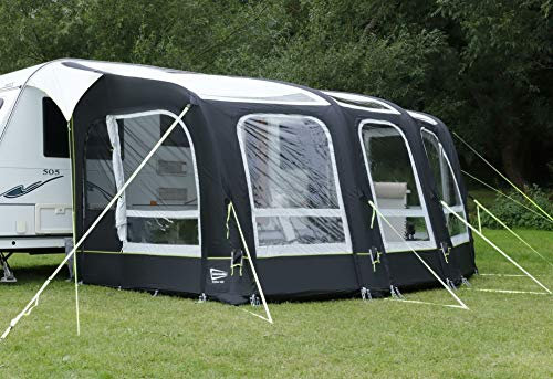 Leisurewize Skyliner Air Awning – Spacious Inflatable Caravan Porch Awning, Waterproof, 5 Doors, Fly Screens, 420cm Wide x 300cm Deep, Includes Pump & Carry Bag