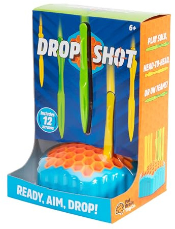 Fat Brain Toys Drop Shot - Ready, Aim, Drop! 2-Player Skill Game for Ages 6+