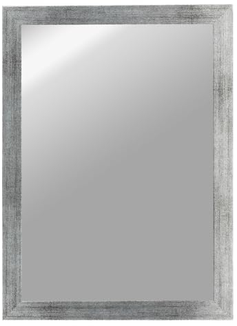 CLAMARO 'VISION' Wandspiegel 40x70 cm maßgefertigt | Silber Gebürstet | Moderner eckiger Spiegel mit MDF-Holzrahmen, inkl. Metall Aufhänger und Montagematerial (Querformat & Hochformat)