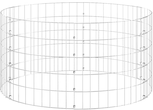 vidaXL Compostiera da Giardino Ø100x50 cm in Acciaio Zincato