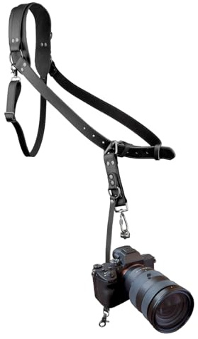 4J LEDR S1 Kameragurt für 1 Kamera,Leder Kamera Schultergurt | Kamera Gurt für Männer und Frauen,Kamera-Ausrüstung für DSLR,Beste Geschenk für Fotografen,beim Wandern, Hochzeiten,Reisen