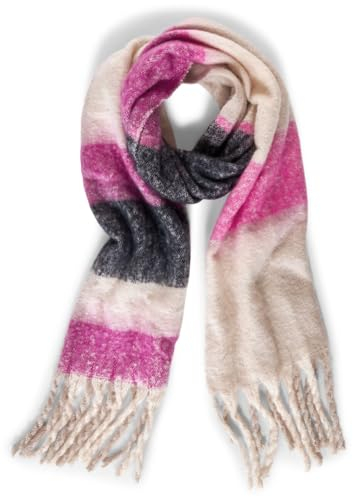 CECIL Damen B572143 Schal Gestreift, rye Flour beige, A