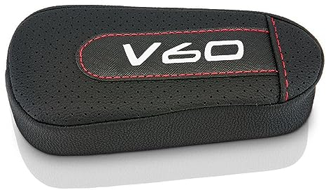 GRFIT 2 STK Auto-Mittelkonsolen-Kniekissen, weiches Polster, für Volvo V60, weiches Leder, Beinkissen, Kniepolster, Komfort, elastisches Armlehnenkissen, Innenzubehör,White
