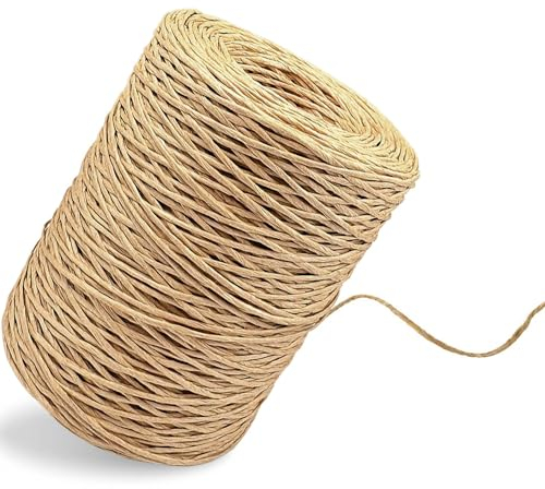 Alambre de Papel Natural 200M, Hierro para Ramos de Boda, Embalaje de Flores, Decoración, Bricolaje y Regalo (Diámetro 2 mm)