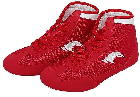 Chaussures de boxe hautes pour enfants - Chaussures de lutte longues - Chaussures de boxe - Chaussures de compétition - Chaussures d'entraînement pour enfants - Chaussures de combat pour garçons -