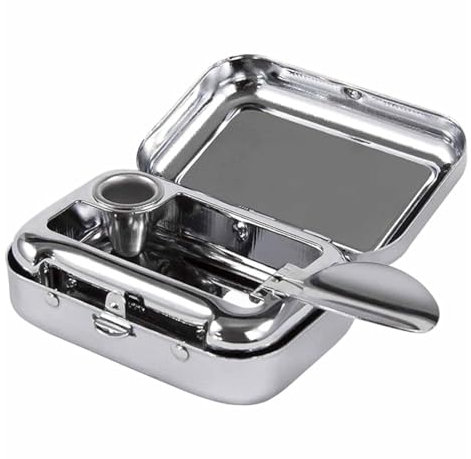 Hperu Fahrt Aschenbecher für Handtasche tragbares Aschenbecher, Mini -Fahrt Aschenbecher Metall Zigarette Tasche Aschenbecher Tasche Rauchen Aschebrett Zigaretten -Aschebehälter