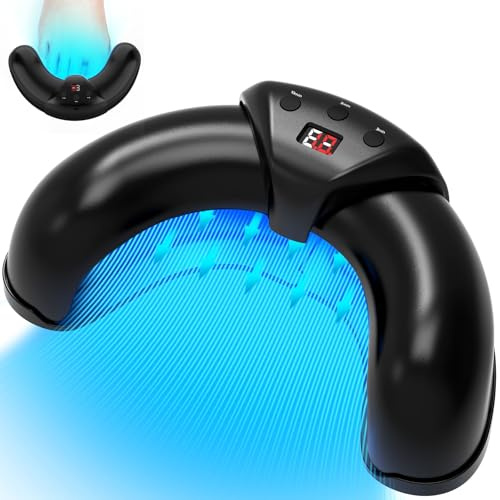 iKeener Dispositivo di terapia luminosa del fungo del chiodo con sessioni regolabili di 3,5,10 minuti, trattare le dita multiple e i piedi comodi-12pcs 470nm, 6pcs 910nm, terapia luminosa