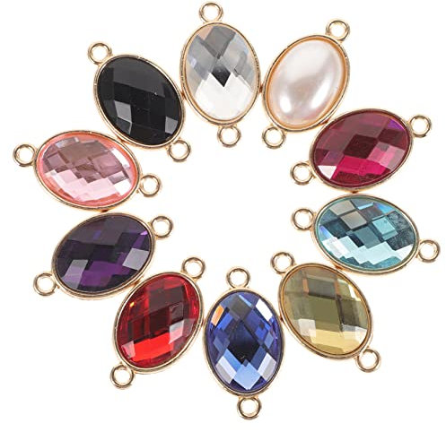 Gogogmee 30 Stk Schmuck Stecker Stein-halskettenverbinder Natürliche Achatglieder Diy- Dekorativer Kettenanhänger Quarz Halskette Perlenzubehör Perlenschmuck Vintage-schmuck Metall