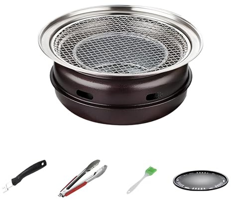Générique Barbecue à Charbon Amovible de Style coréen, Mini Barbecue Portable, Facile à Assembler et à Nettoyer, Barbecue de Camping Compact pour Le Camping et la Cuisine dans Le Jardin (GR
