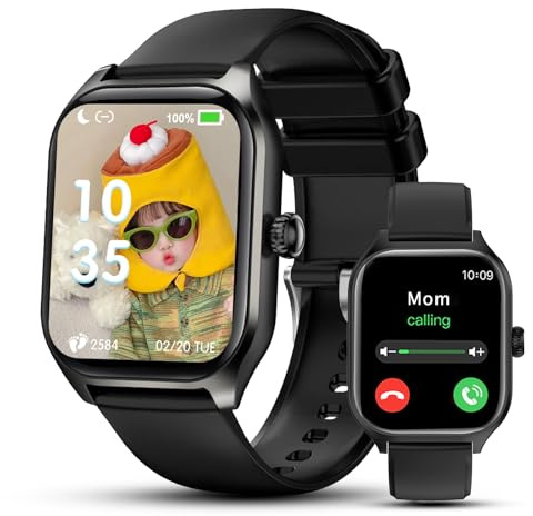 Smooce Smartwatch per Bambini con Fitness Tracker, Monitoraggio Della Frequenza Cardiaca, 120 + Modalità Sportive, Contapassi, Sveglia, Regalo per ragazzi e ragazze
