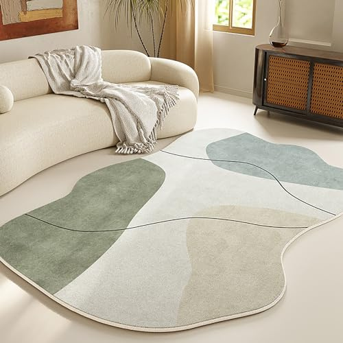 Tappeto moderno in lana morbida tappeto irregolare a pelo lungo per soggiorno e camera da letto in peluche per interni tappeto runner contemporaneo (colore: F Dimensioni: 100x160 cm)